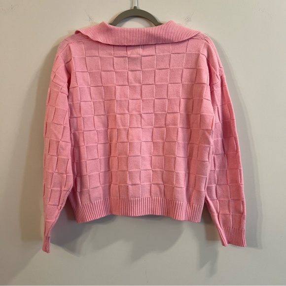 Women’s FRNCH Paris pink knit pullover sweater size medium M - Picture 5 of 6